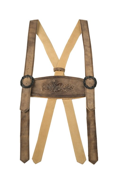 Oktoberfest noir brown suspender style for men