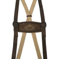 Brown Bavarian suspender statement for men