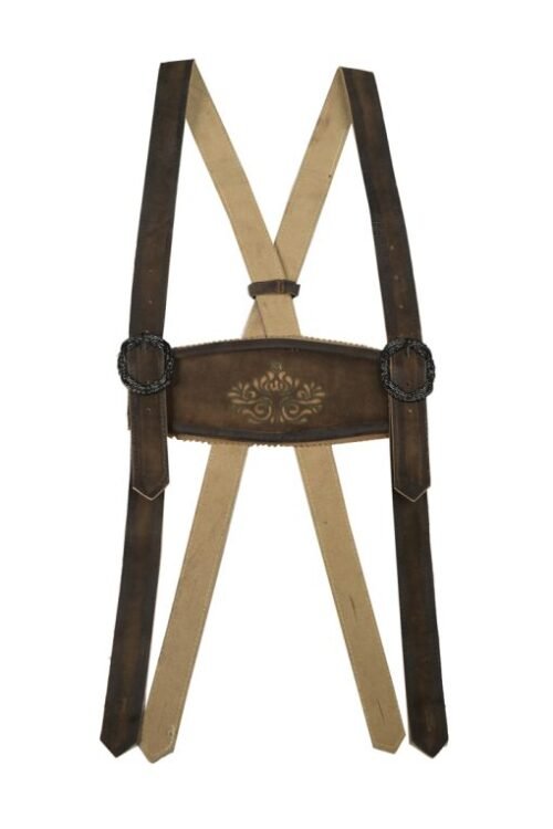 Brown Bavarian suspender statement for men