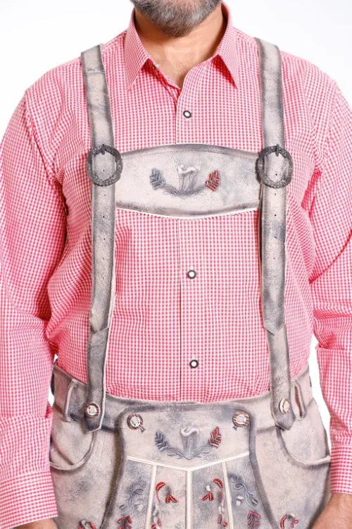Lederhosen men suspenders vintage grey for men