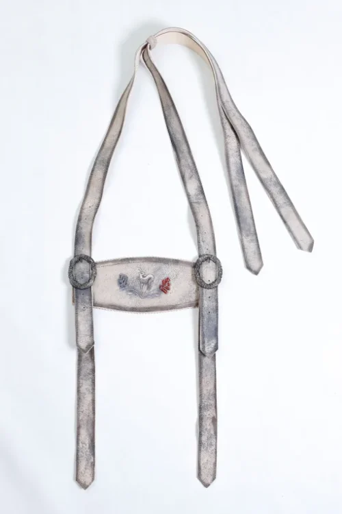 Lederhosen men suspenders vintage grey for men