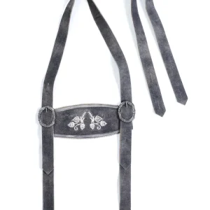 Rustic black men adjustable suspenders for Lederhosen