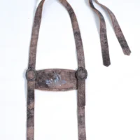 Premium German Lederhosen suspenders in raw brown for men