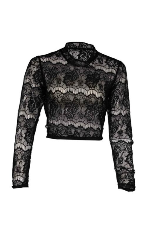 Chic black Dirndl blouse with a magical touch of femininity