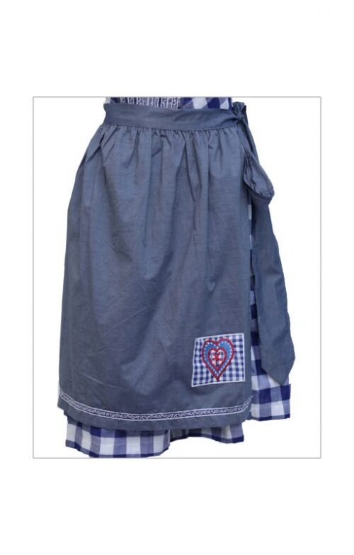 Wensky Midi Denim Dirndl Blue Check - Image 5