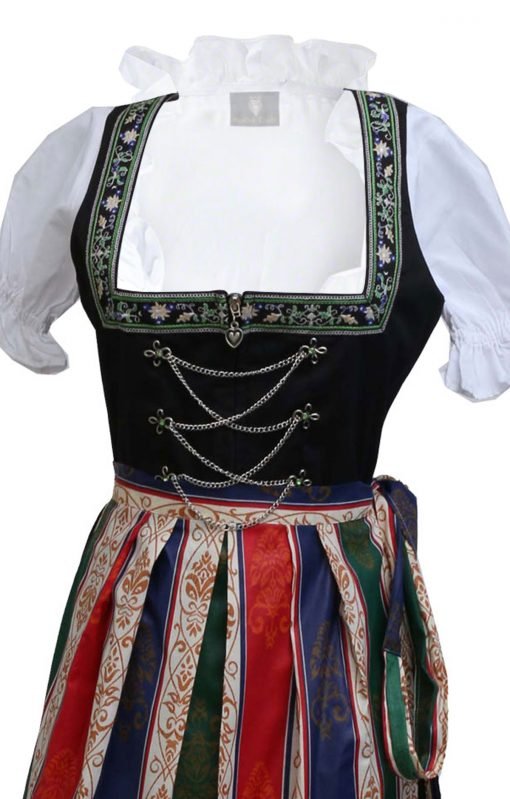 German Maxi Dirndl Long Anna Black - Image 5