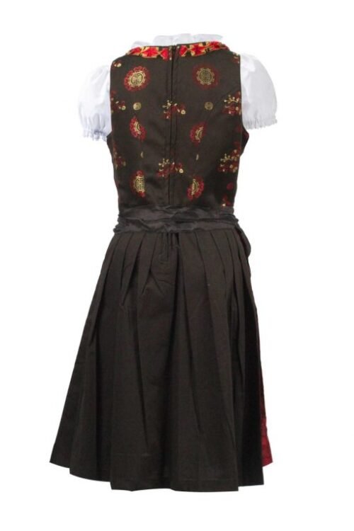 Bavarian maroon Dirndl dress Bruna in red