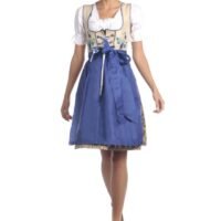 Dodger Blue Bavarian Midi Dirndl Dress