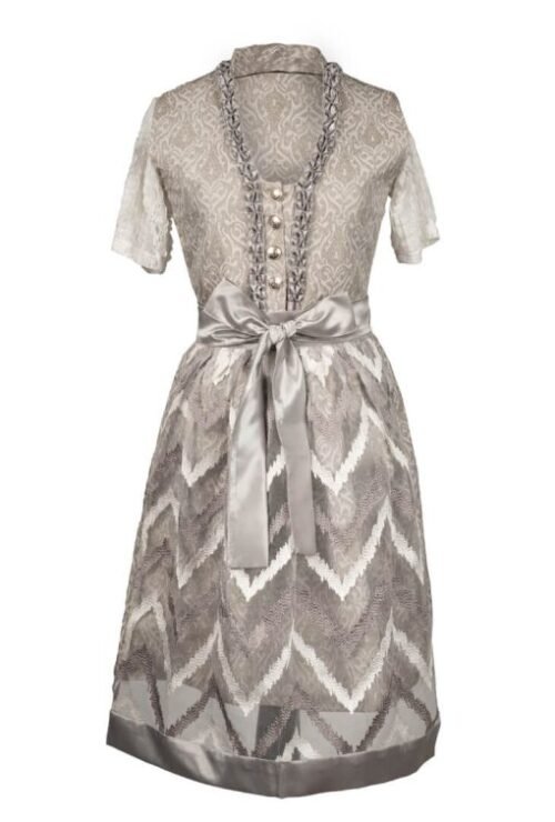 Gray Midi Dirndl Dress Lederhosen Flair
