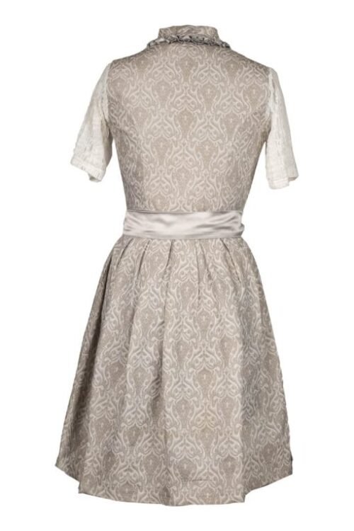 Gray Midi Dirndl Dress Lederhosen Flair - Image 3