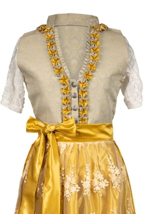 Royal Yellow Dirndl Midi Affair - Image 4