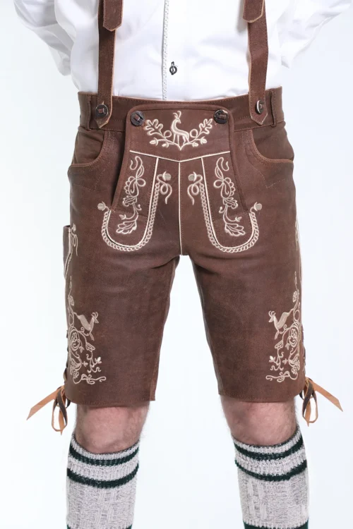 Trachten Short Lederhosen Wild Brown - Image 2