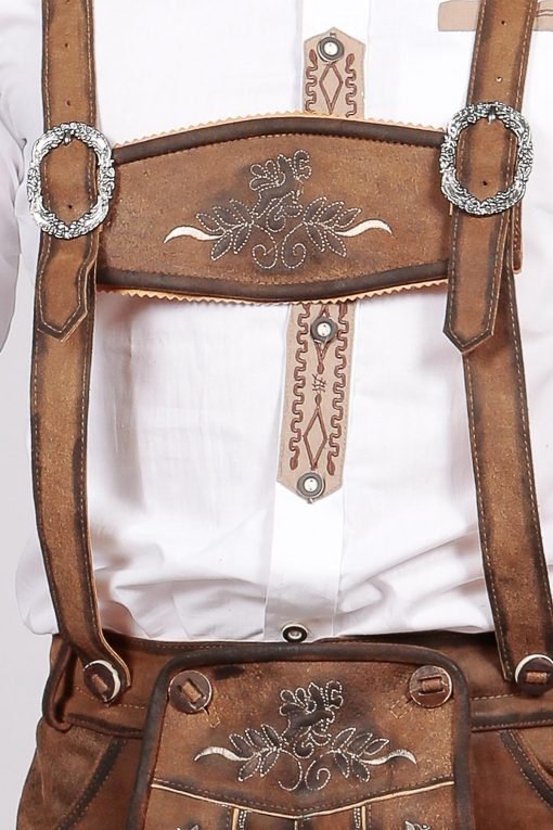 Trachten Short Lederhosen Dark Wild Brown - Image 5