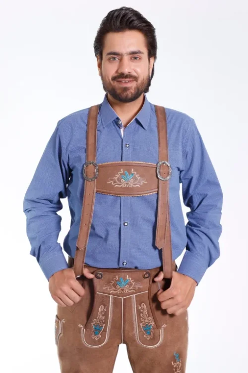 Premium Tannish Brown Trachten Lederhosen (Deer Skin)