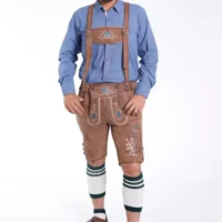 Premium Tannish Brown Trachten Lederhosen (Deer Skin)