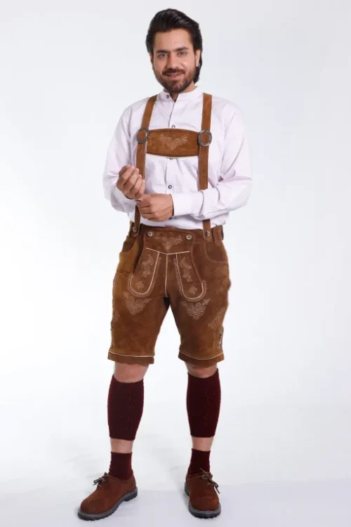 Walnut Brown Classic Lederhosen Attire