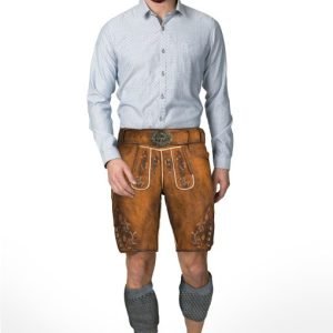 Natural Brown German Lederhosen for Men