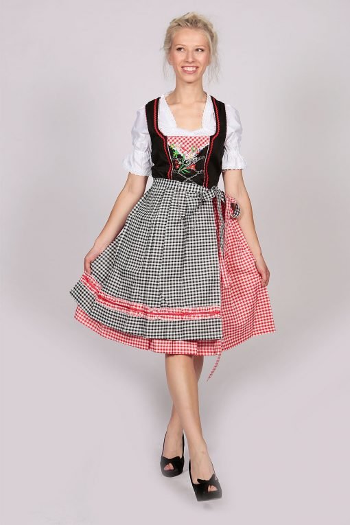 Vintage Elsa cherry black Dirndl dress