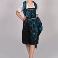 Vintage Traditional Dirndl Dress Blue