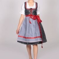 Denim Blue German Dirndl Midi Dress