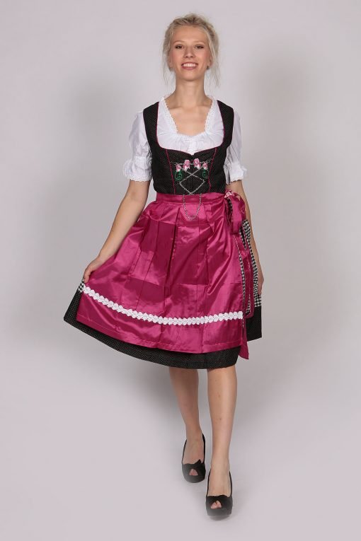 German women’s Dirndl dress Bruna in wine color