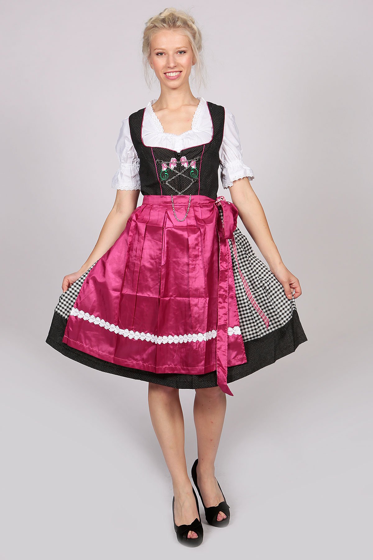 German women’s Dirndl dress Bruna in wine color