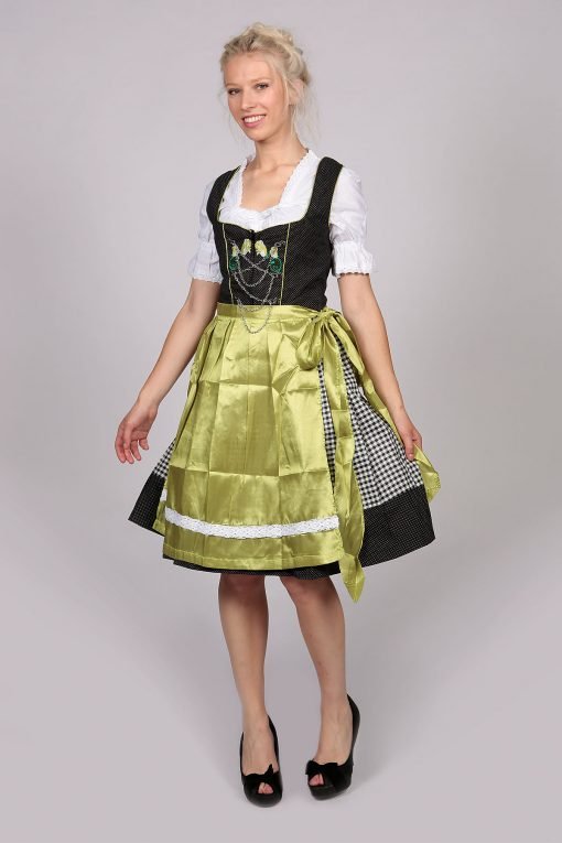 Midi Dirndl Dress Helma Vintage Green - Image 2