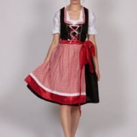 German Dirndl Dress Amara Black Red