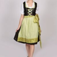 German Dirndl Dress Amara Black Green
