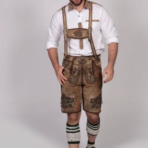 Staggering Brown Short Plattler Lederhosen