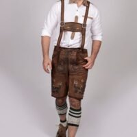 Shaded Wild Brown Trachten Short Lederhosen