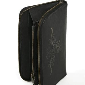 Trendy jet black Oktoberfest clutch with sleek design