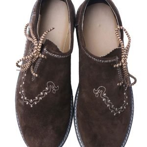 Traditional Lederhosen shoes in dark brown