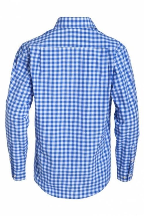 Shirt Small Checkered Cobalt Blue - Image 3