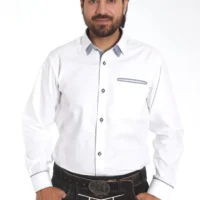Authentic German shirt for men with blue trim