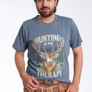 Men's Oktoberfest T-shirt with hunting therapy graphic