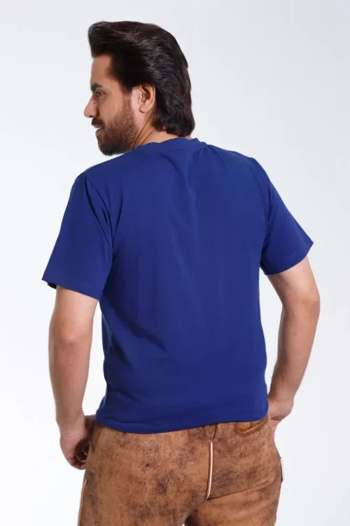 Royal blue Alpine men's T-shirt with stag graphic