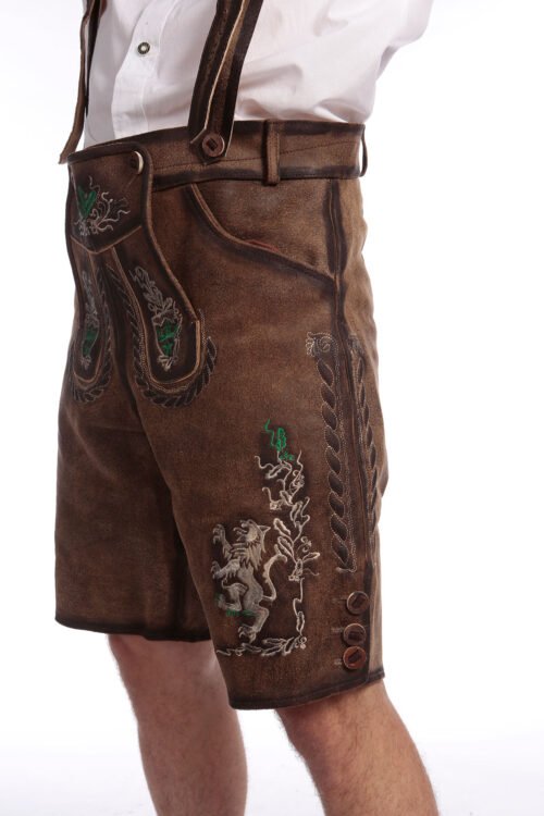 Dark Wild Brown Trachten Short Lederhosen