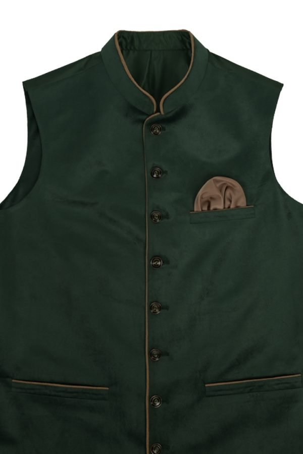 Stylish Lederhosen men's waistcoat in green