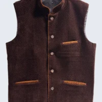 Traditional elegant brown waistcoat for men