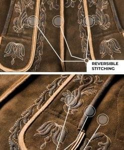 Traditional German Leather Embroidered Elegance - Image 3