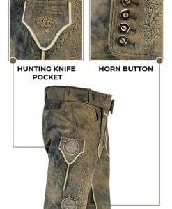 Lederhosen Men Vintage Gray - Image 2