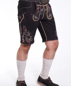 Traditional Embroidered German Leather Lederhosen