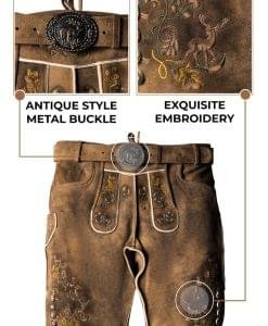 Comfortable Vintage Classic Bavarian Lederhosen