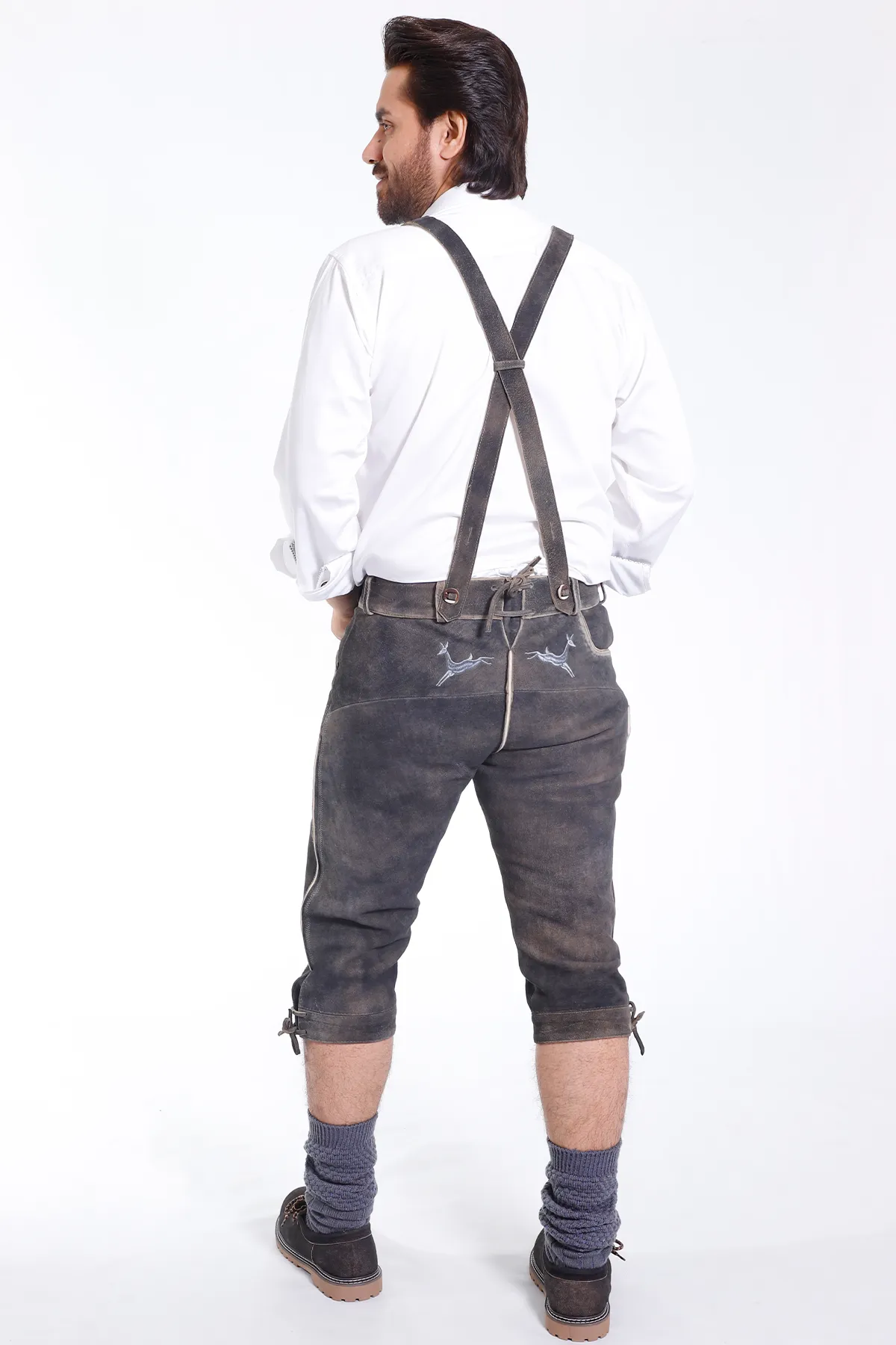 Classic Handcrafted Bundhosen in Dark Gray - Image 5