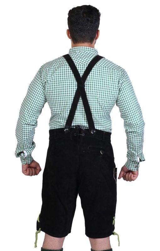 Multi Embroidered Short Lederhosen Night Black - Image 4