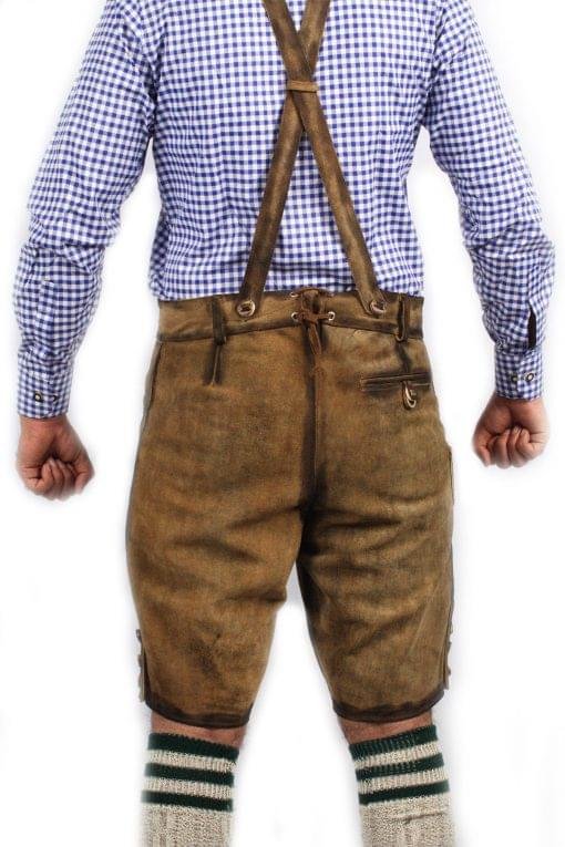 Trachten Short Lederhosen Real Shaded Brown - Image 5