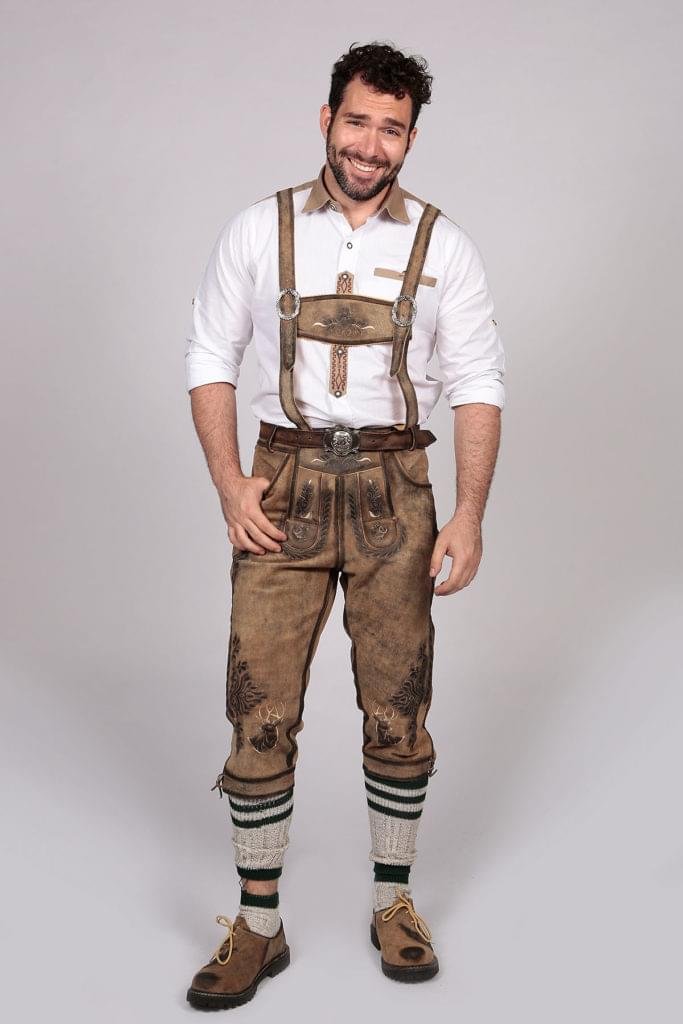 Bavarian Classic Long Bundhosen Brown - Image 3